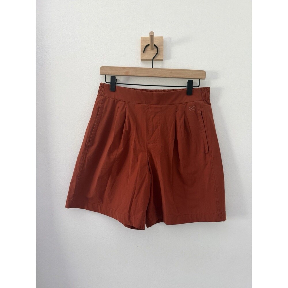 Calia Journey Collection Shorts Pleated Hi-Rise Stretch Relaxed Pull-On Med
